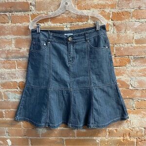 Y2K 90’s Fashion Bug Flare Denim Skirt Women’s Size 10 Whimsigoth Grunge